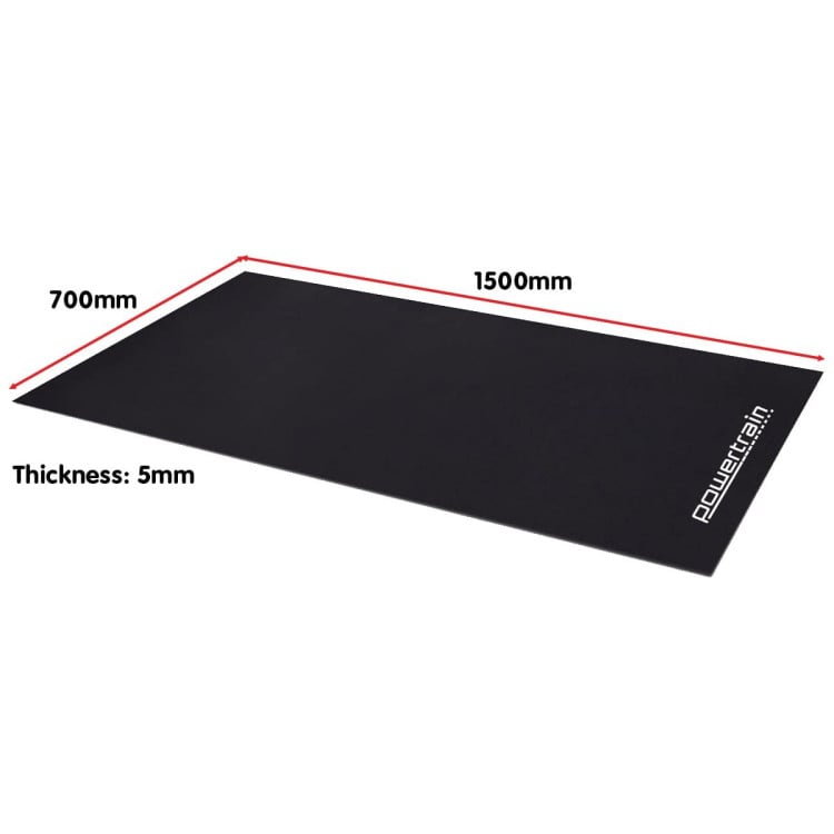 Powertrain 1.5m Exercise Treadmill Mat 5mm Thick Non-Slip EVA Floor Protector for Spin Bike Home Gym Equipment image 6