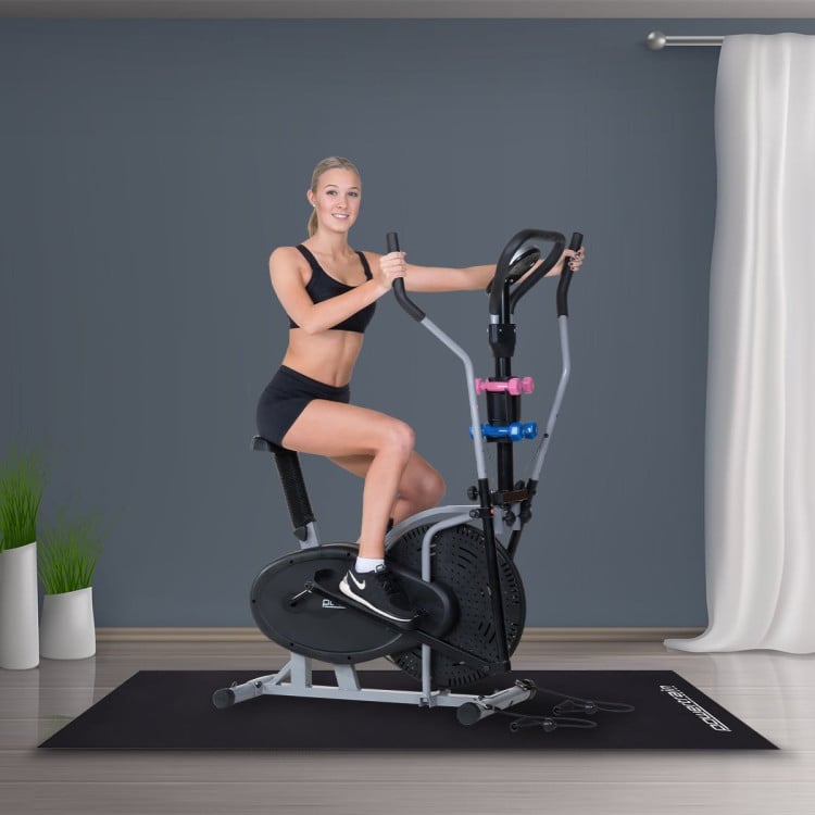 Powertrain 1.5m Exercise Treadmill Mat 5mm Thick Non-Slip EVA Floor Protector for Spin Bike Home Gym Equipment image 3