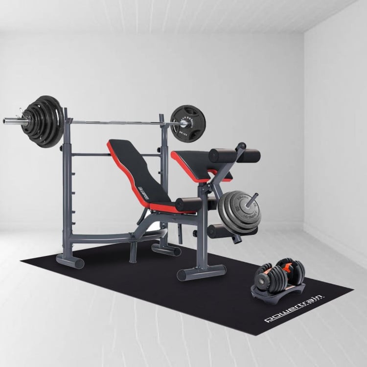 Powertrain 1.5m Exercise Treadmill Mat 5mm Thick Non-Slip EVA Floor Protector for Spin Bike Home Gym Equipment image 7