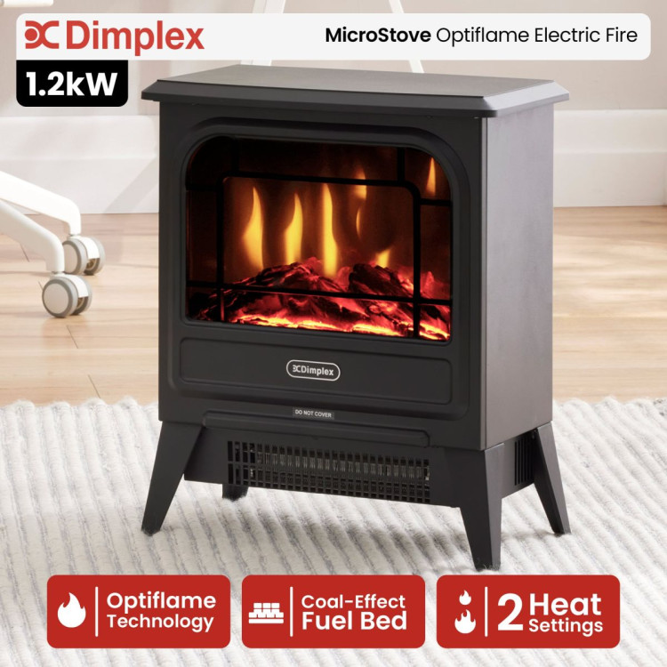 Dimplex 1.2kW MicroStove Optiflame Portable Electric Fire Stove image 9