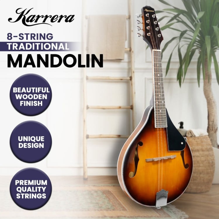 Karrera Traditional Mandolin - Sunburst image 10