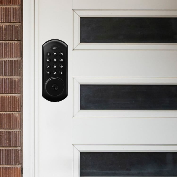 MEC Digital Motorised Smart Lock 20 User Codes Auto-Lock Backlit Keypad Matte Black image 7