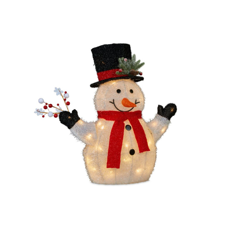 56cm Christmas Snowman with Lights image 2