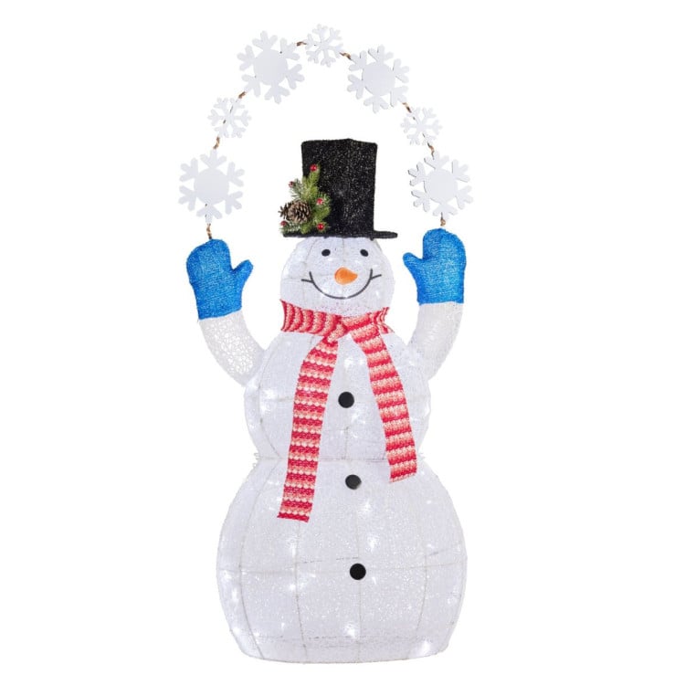 120cm Outdoor Snowman with Lights image 2