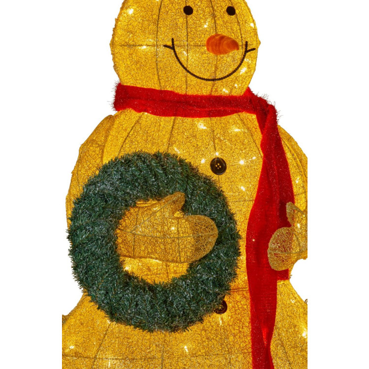 150cm Gold Outdoor Christmas Snowman with Lights image 4