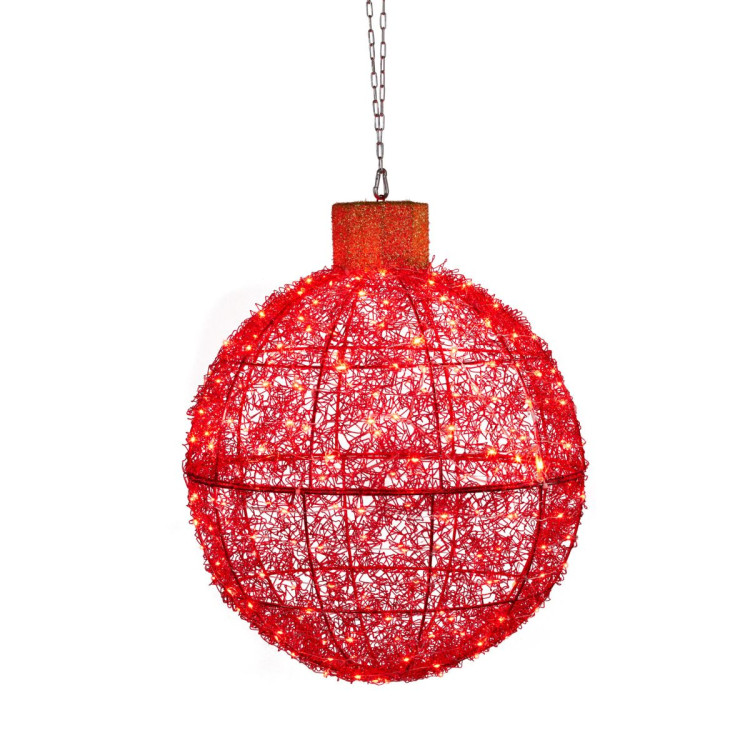 Christmas Display Bauble with Red Lights- Indoor/Outdoor - 50cm