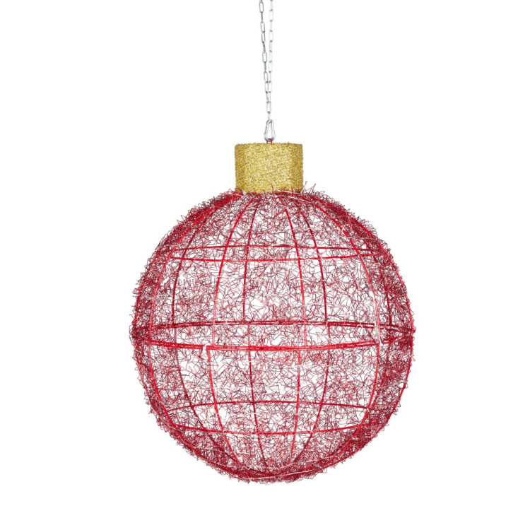 Christmas Display Bauble with Red Lights- Indoor/Outdoor - 50cm image 3