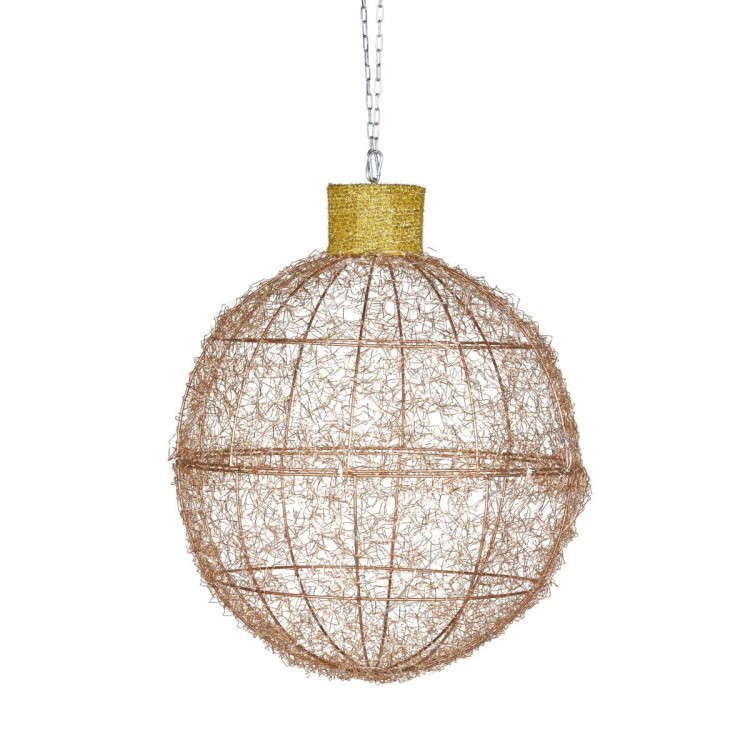Christmas Display Bauble with Gold Lights- Indoor/Outdoor - 50cm image 3