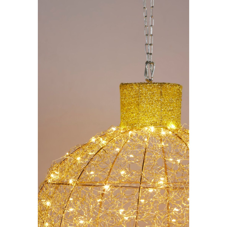 Christmas Display Bauble with Gold Lights- Indoor/Outdoor - 50cm image 4