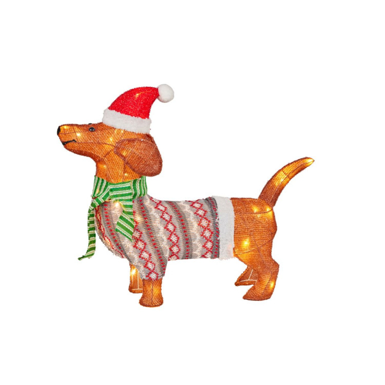 Christmas Dachshund Display with Lights - Indoor/Outdoor 57cm image 3