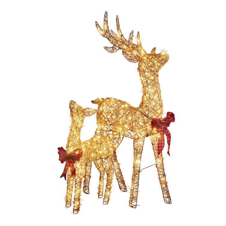2 Piece Christmas Reindeer Set with Lights Indoor/Outdoor 65cm & 130cm image 4