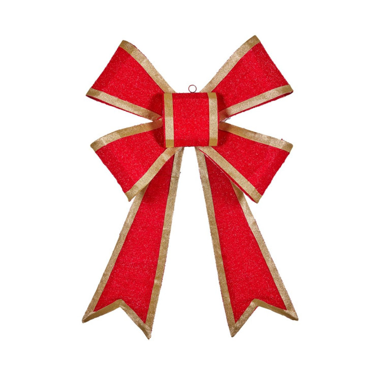 Christmas Bow Display with Lights- Red Indoor/Outdoor 110cm image 3