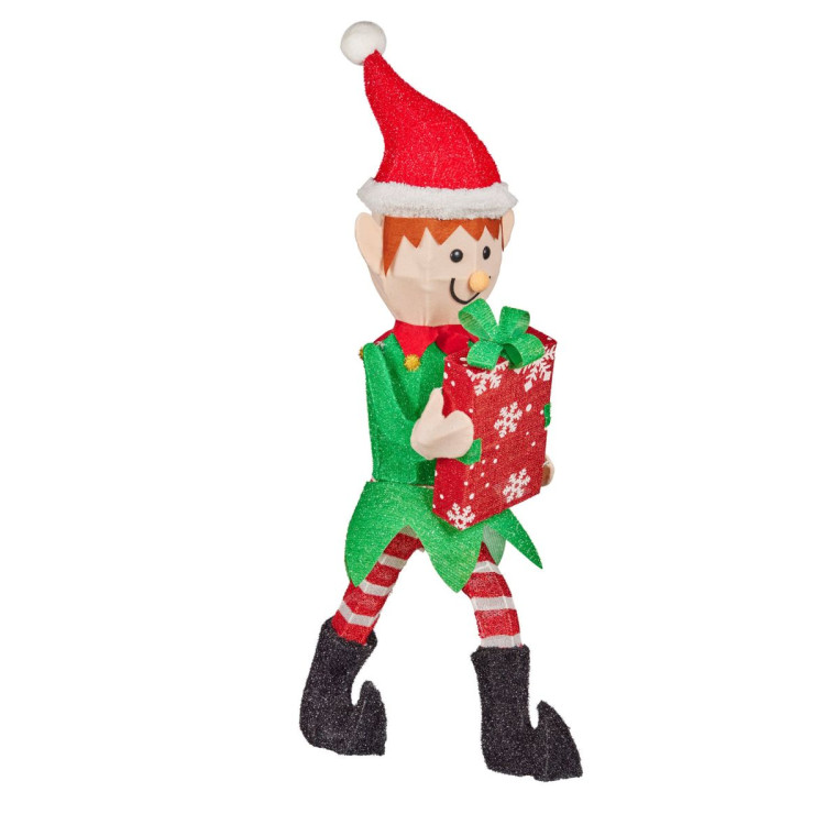 Christmas Elf Display with Lights- Indoor/Outdoor 105cm image 3