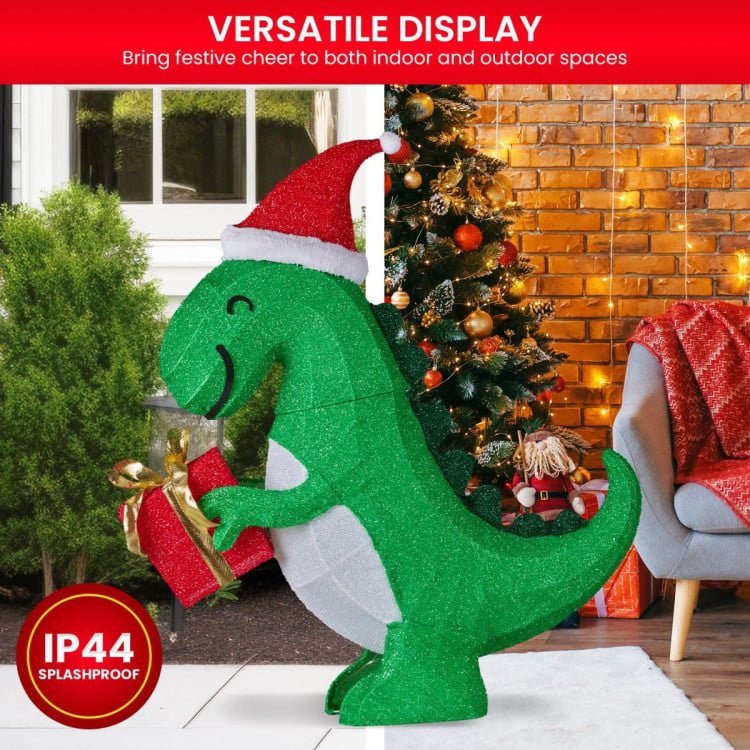 Christmas Dinosaur Display with Lights - 90cm image 8