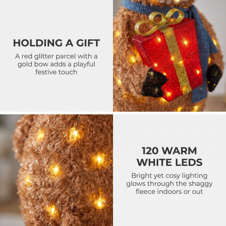 Christabelle 96cm Highland Cow Christmas Light Up Display LED Novelty Animal Gift Outdoor Indoor Xmas Yard Lawn Statue image 4