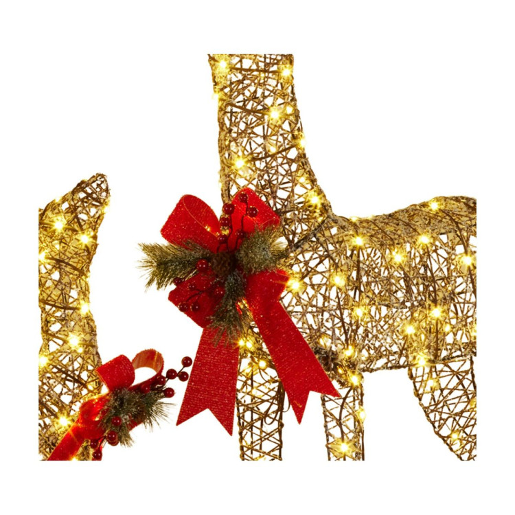 Christabelle 3 Reindeer Family Christmas Light Up Display 1.3m LED Outdoor Indoor Xmas Yard Lawn Statue Home Decor image 9