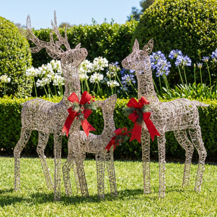 Christabelle 3 Reindeer Family Christmas Light Up Display 1.3m LED Outdoor Indoor Xmas Yard Lawn Statue Home Decor image 11