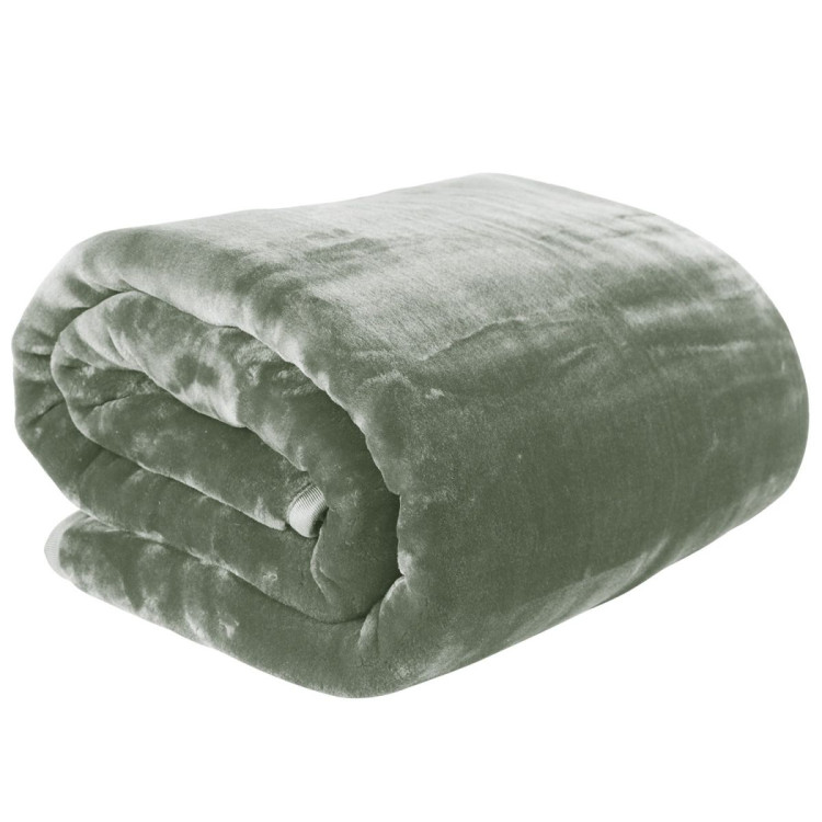 Laura Hill 600-GSM Mink Blanket Queen Size Double-Sided Soft Plush Bed Faux Throw Rug 220 X 240cm Sage image 3
