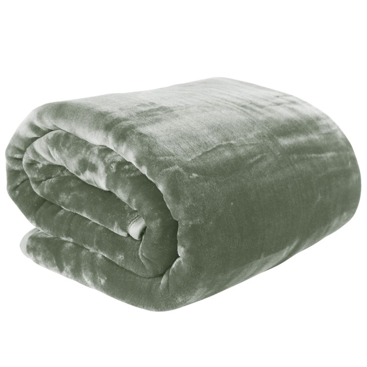 Laura Hill 800-GSM Mink Blanket Queen Size Double-Sided Soft Plush Bed Faux Throw Rug 220 X 240cm Heavy Sage image 4