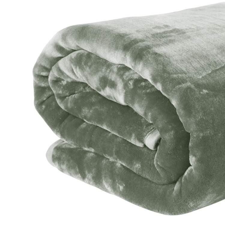 Laura Hill 800-GSM Mink Blanket Queen Size Double-Sided Soft Plush Bed Faux Throw Rug 220 X 240cm Heavy Sage image 5