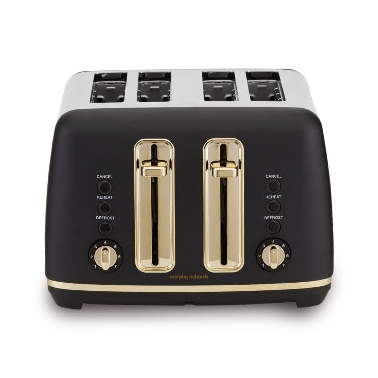 Morphy Richards Ascend Soft Gold Kettle Toaster Set 1.5L Electric Jug & 4-Slice Toaster Satin Black image 4