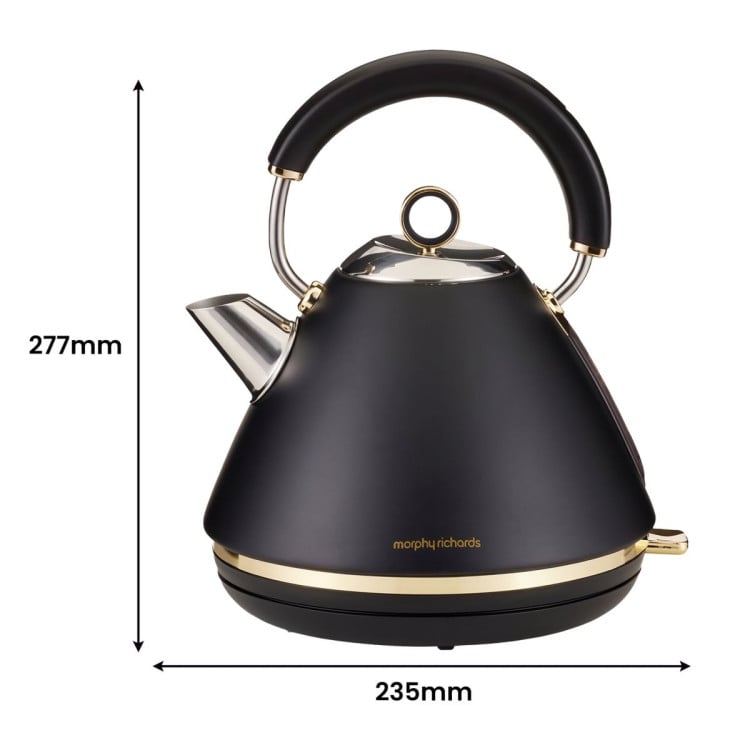 Morphy Richards Ascend Soft Gold Kettle Toaster Set 1.5L Electric Jug & 4-Slice Toaster Satin Black image 5