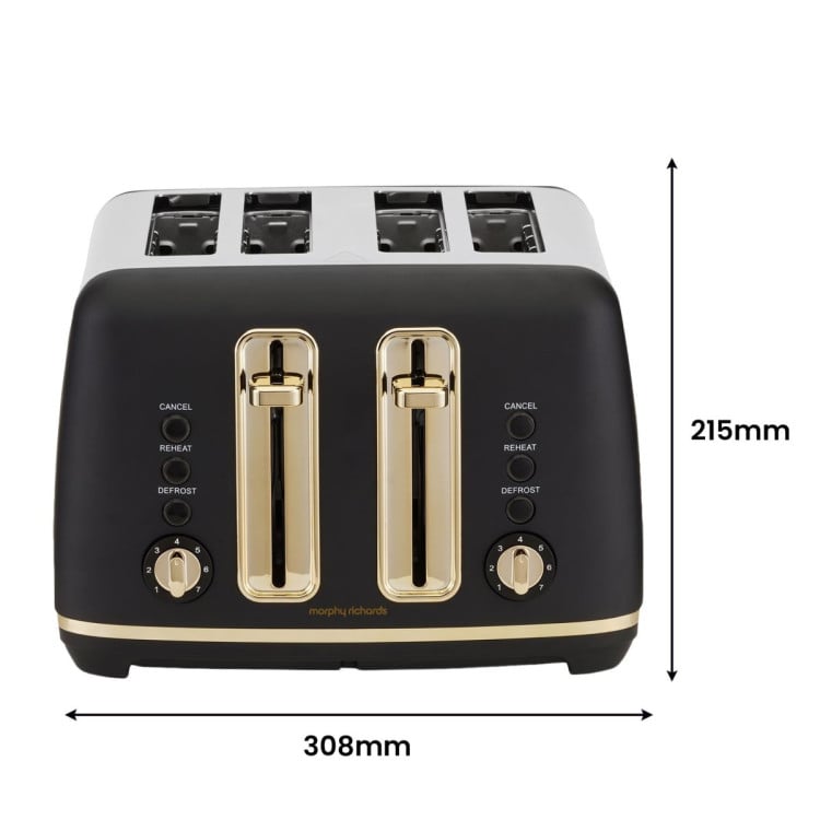 Morphy Richards Ascend Soft Gold Kettle Toaster Set 1.5L Electric Jug & 4-Slice Toaster Satin Black image 6
