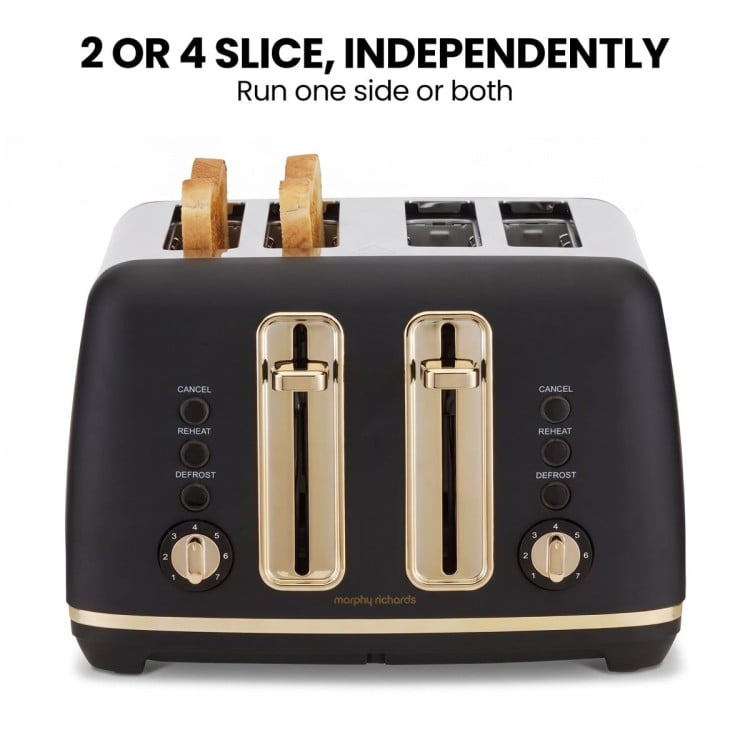 Morphy Richards Ascend Soft Gold Kettle Toaster Set 1.5L Electric Jug & 4-Slice Toaster Satin Black image 10