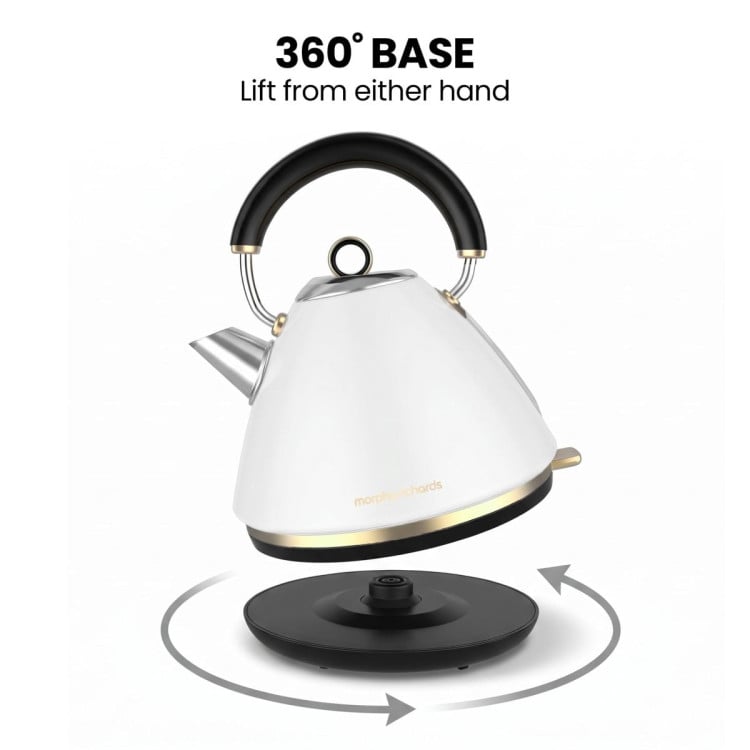 Morphy Richards Ascend Kettle and Toaster Set White Soft Gold 1.5L Jug Kettle 4 Slice Toaster Breakfast Pack image 8