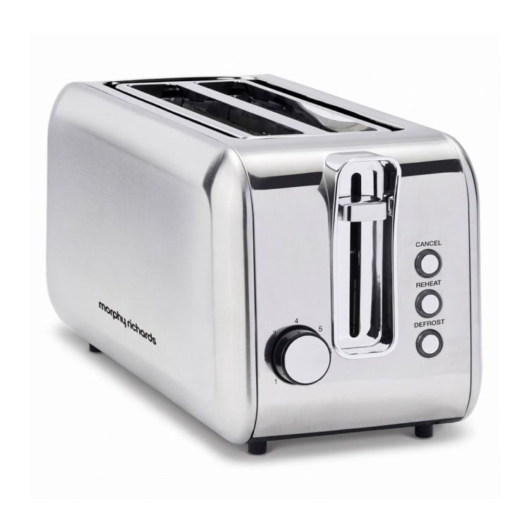 Morphy Richards Equip Stainless Steel Kettle and Toaster Set, 1L Jug Kettle & 4 Slice Long Slot Toaster Breakfast Pack image 4