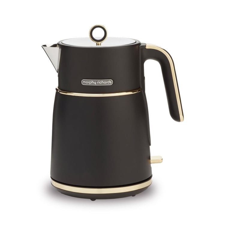 Morphy Richards Signature Kettle and Toaster Set, 1.5L Jug Kettle & 4-Slice Long Slot Toaster, Matte Black Soft Gold image 3