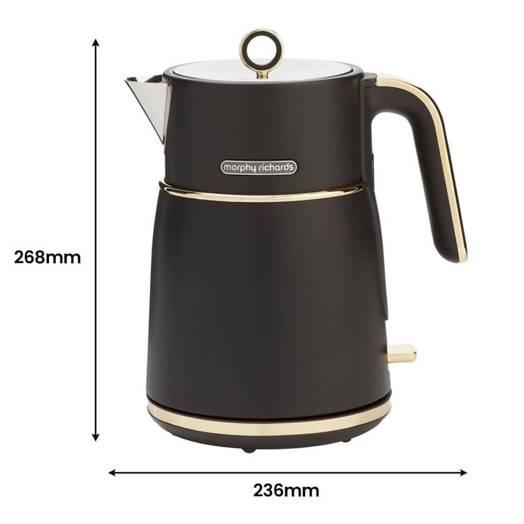 Morphy Richards Signature Kettle and Toaster Set, 1.5L Jug Kettle & 4-Slice Long Slot Toaster, Matte Black Soft Gold image 5