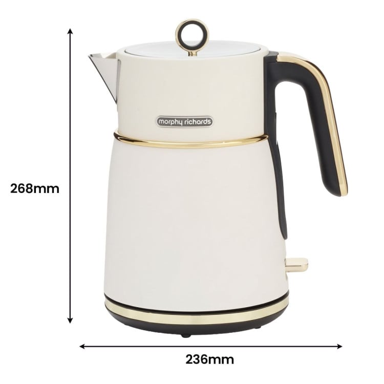 Morphy Richards Signature Kettle Toaster Set Matte Soft Gold 1.5L Jug Kettle & 4 Slice Long Slot Toaster White image 5