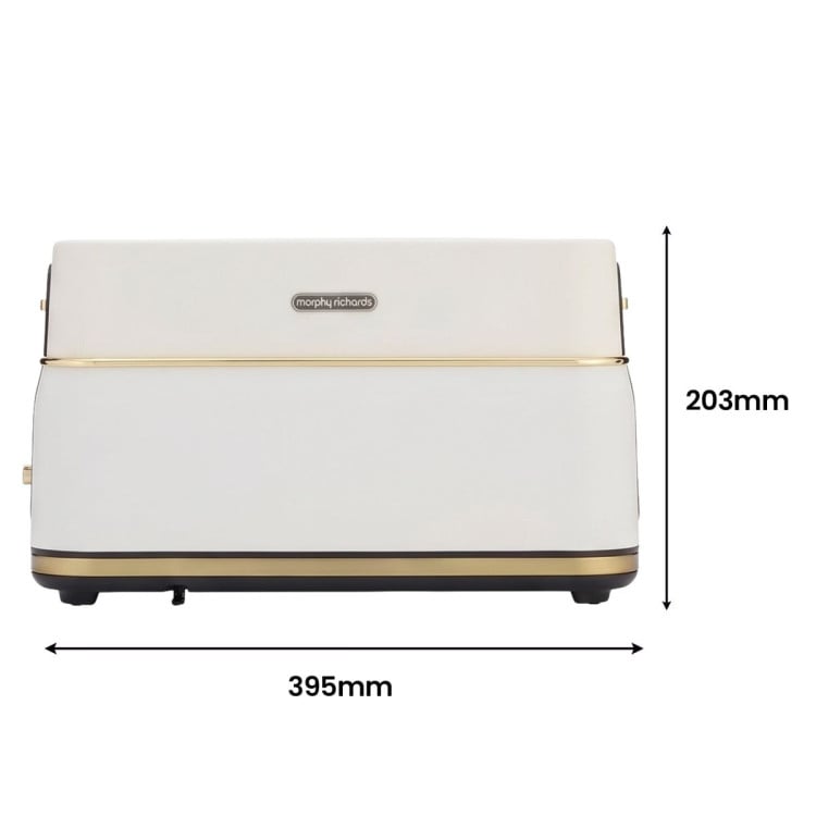 Morphy Richards Signature Kettle Toaster Set Matte Soft Gold 1.5L Jug Kettle & 4 Slice Long Slot Toaster White image 6