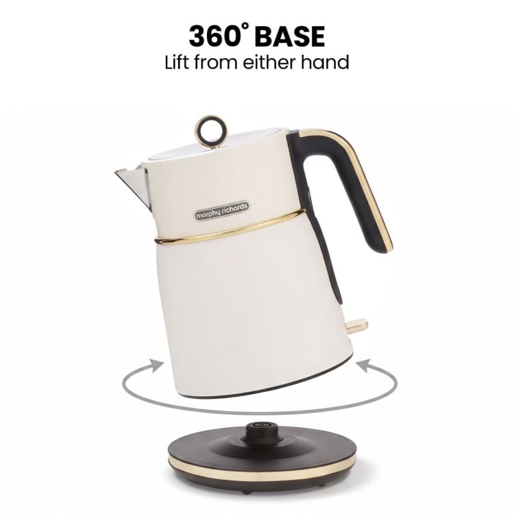 Morphy Richards Signature Kettle Toaster Set Matte Soft Gold 1.5L Jug Kettle & 4 Slice Long Slot Toaster White image 8