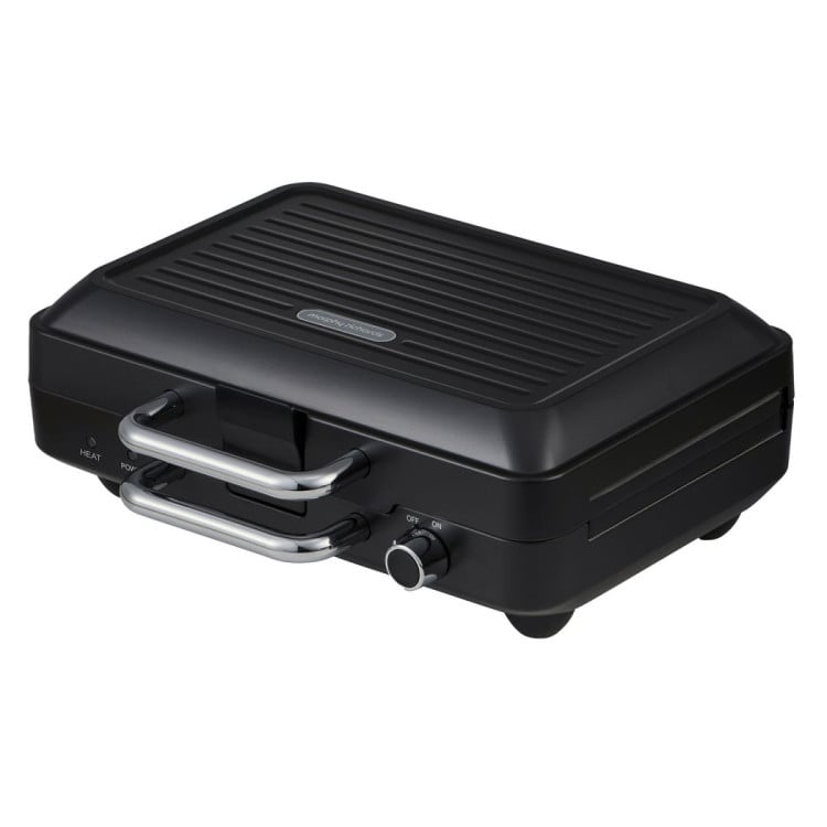 Morphy Richards MREMP4TNM Titanium 900W Multipress Jaffle Panini Waffle Pie 4 Plates Non-Stick Press Sandwich Maker