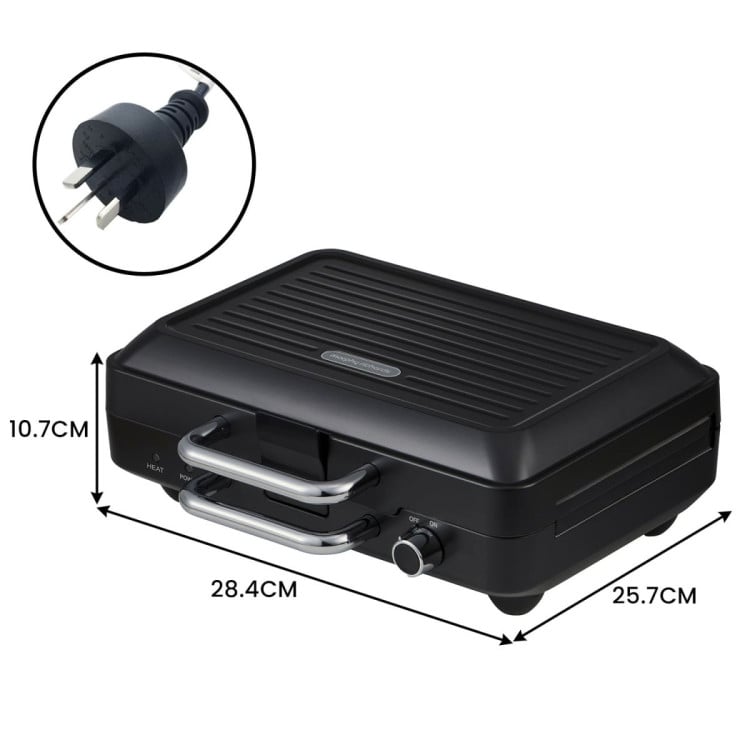 Morphy Richards MREMP4TNM Titanium 900W Multipress Jaffle Panini Waffle Pie 4 Plates Non-Stick Press Sandwich Maker image 4