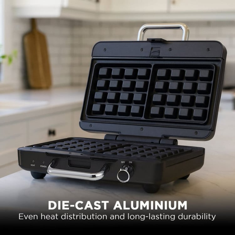 Morphy Richards MREMP4TNM Titanium 900W Multipress Jaffle Panini Waffle Pie 4 Plates Non-Stick Press Sandwich Maker image 5
