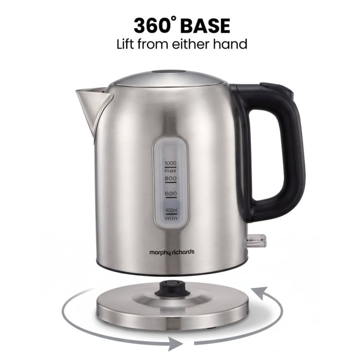 Morphy Richards Equip Kettle and Toaster Set Brushed Stainless Steel 1L Jug Kettle & 2 Slice Toaster Breakfast Bundle image 8