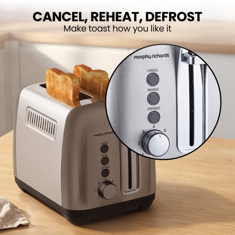 Morphy Richards Equip Kettle and Toaster Set Brushed Stainless Steel 1L Jug Kettle & 2 Slice Toaster Breakfast Bundle image 9