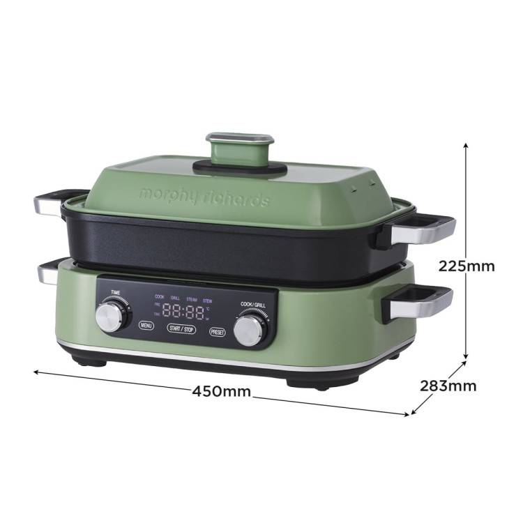 Morphy Richards 3L Non-stick Multifunction Electric Cooker Pan Green image 4