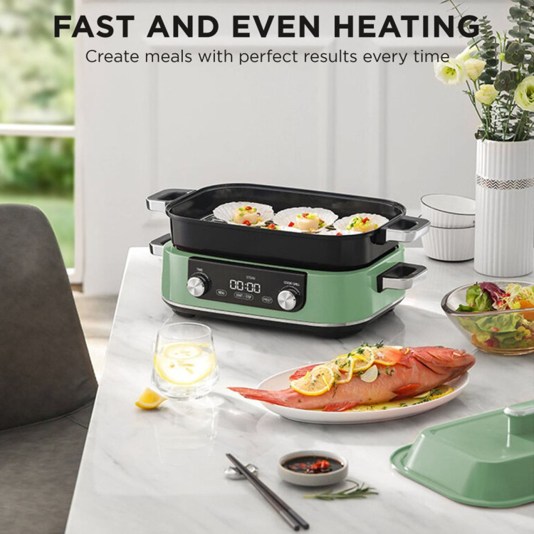 Morphy Richards 3L Non-stick Multifunction Electric Cooker Pan Green image 5