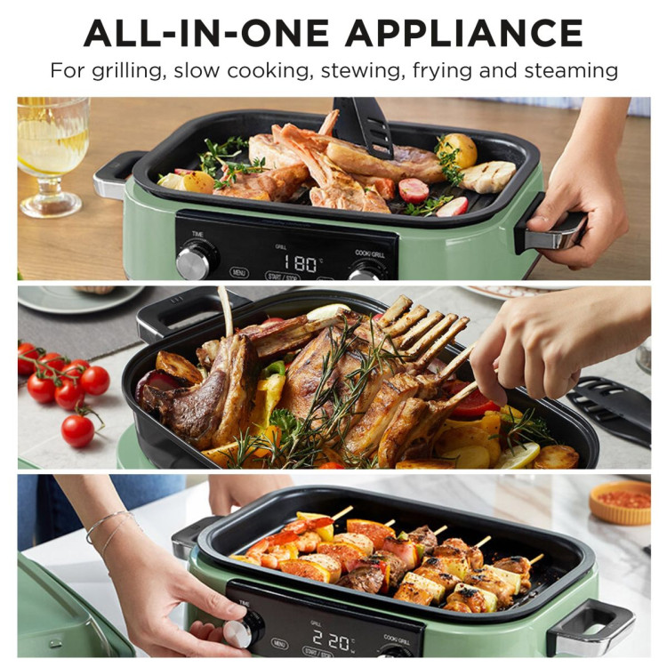 Morphy Richards 3L Non-stick Multifunction Electric Cooker Pan Green image 6