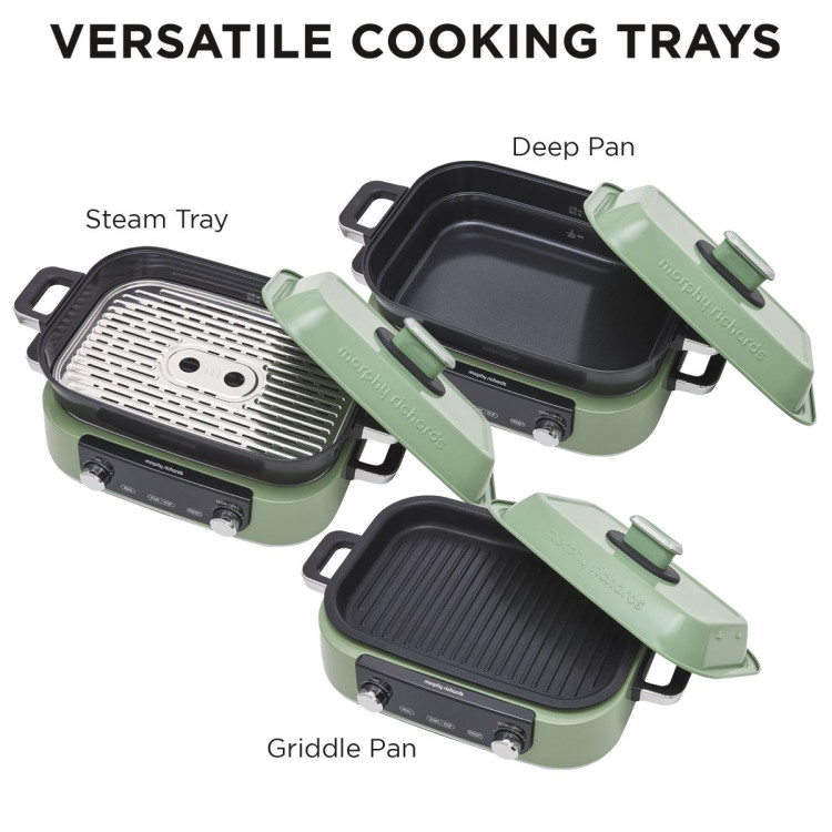 Morphy Richards 3L Non-stick Multifunction Electric Cooker Pan Green image 8