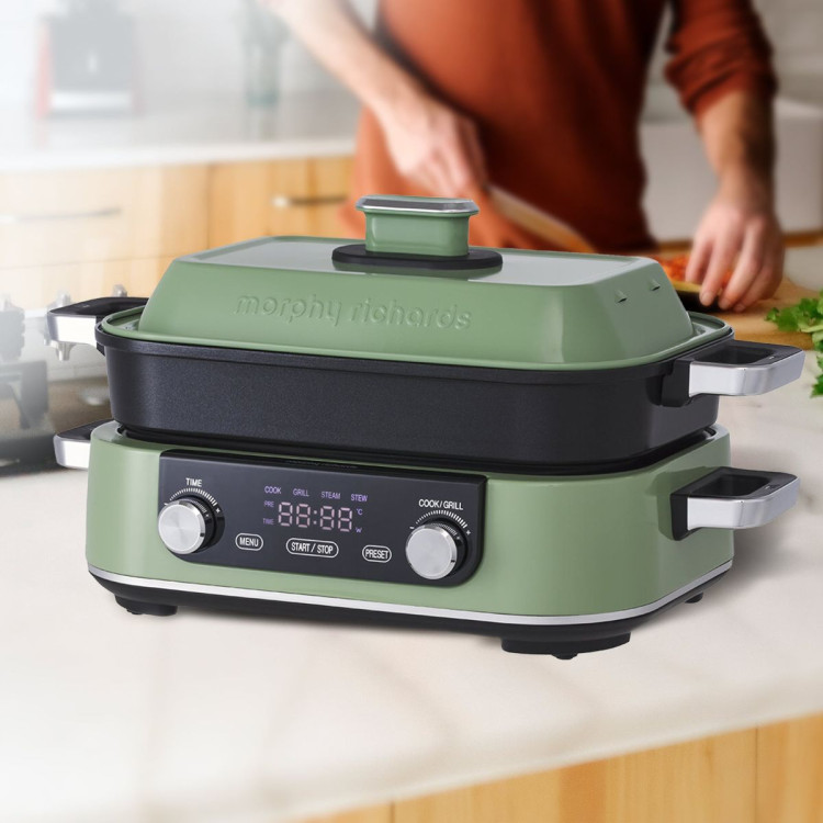 Morphy Richards 3L Non-stick Multifunction Electric Cooker Pan Green image 9