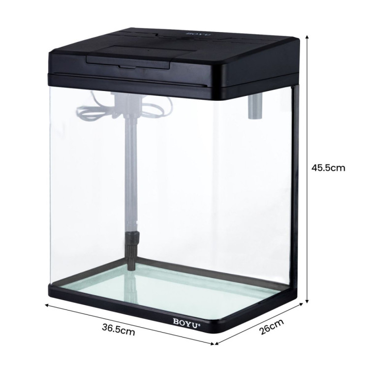 21L Complete Aquarium Kit With Bio Filter System LED Kit Curved Design image 5