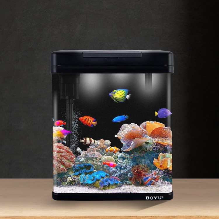21L Complete Aquarium Kit With Bio Filter System LED Kit Curved Design image 11