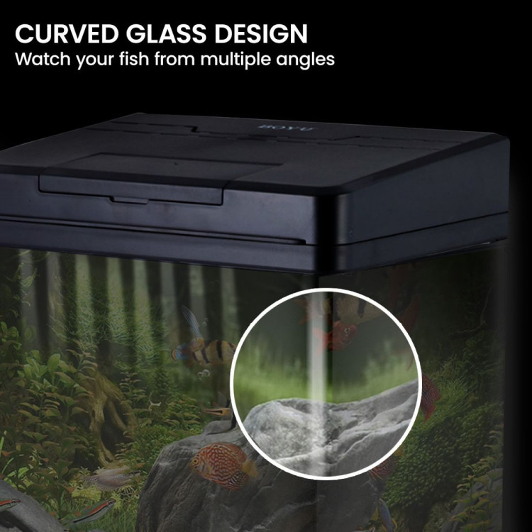 34L Complete Aquarium Kit With Bio Filter System LED Kit Curved Design image 9