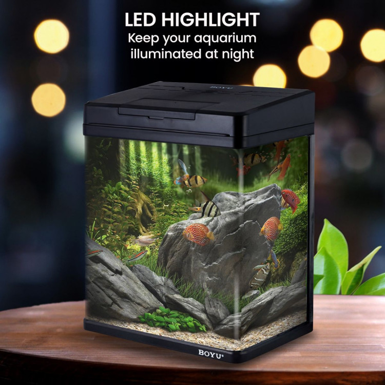 34L Complete Aquarium Kit With Bio Filter System LED Kit Curved Design image 10