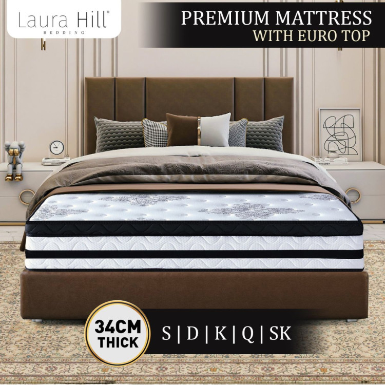 Laura Hill Queen Mattress  with Euro Top - 34cm image 12